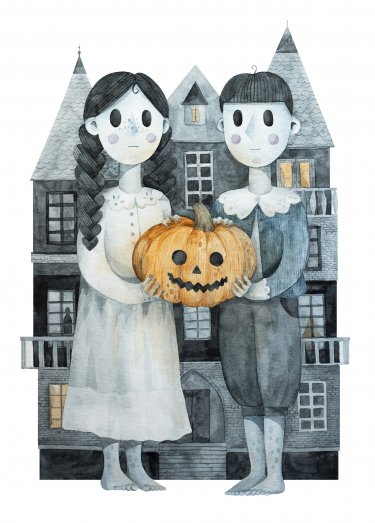 Открытка Cardsi - House with pumpkin №2747