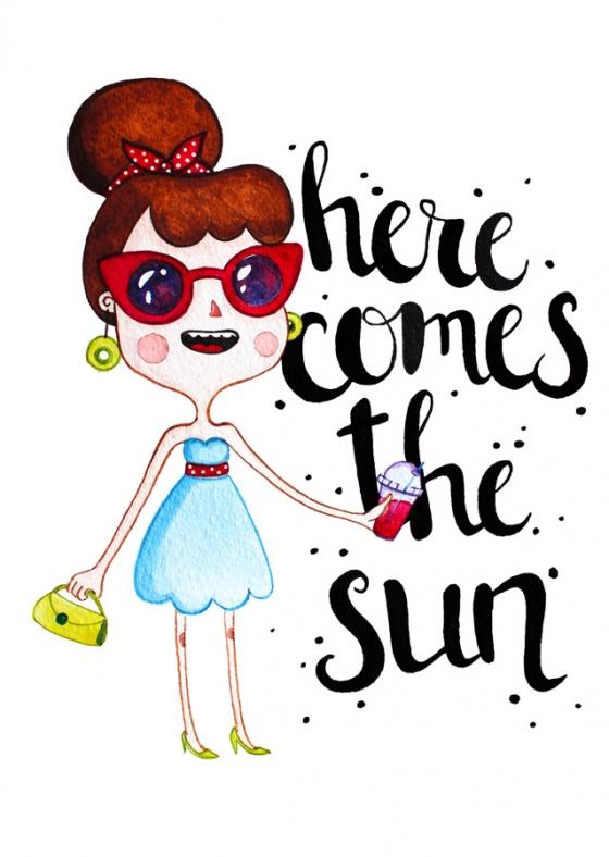 Открытка - Here comes the sun №1199