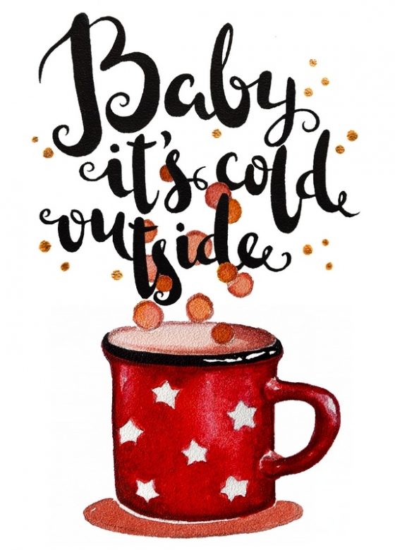 Открытка - Baby it's cold vutside №1222