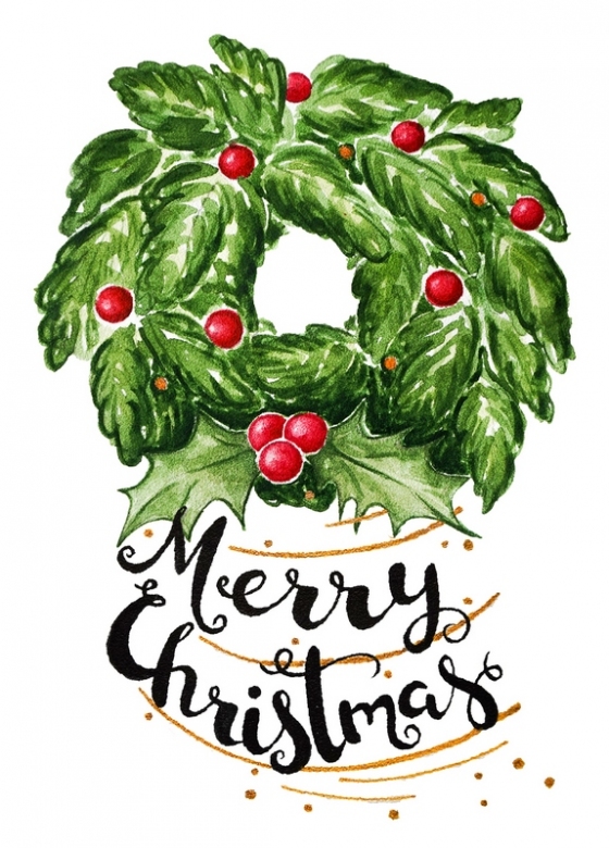 Открытка - Christmas wreath №1228
