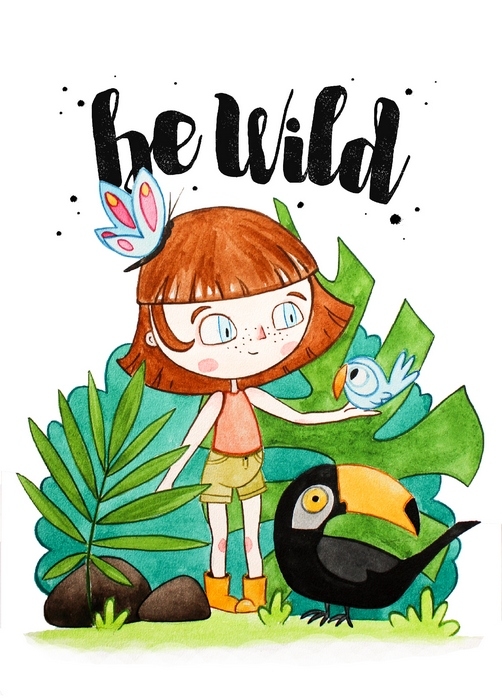 Открытка - Be wild №1355