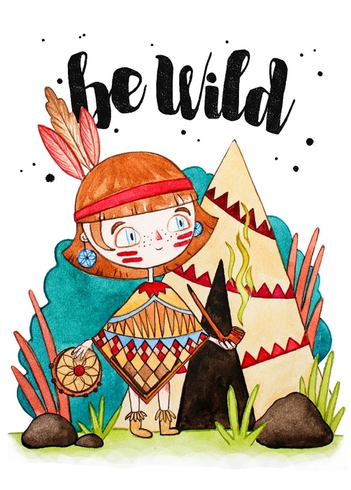 Открытка - Be wild №1356
