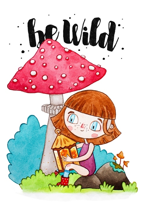 Открытка - Be wild №1357