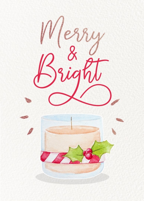 Открытка - Яркое веселье (Merry and bright) № 1407