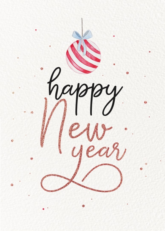 Открытка - Счастливого Нового года (Happy new year) №1408