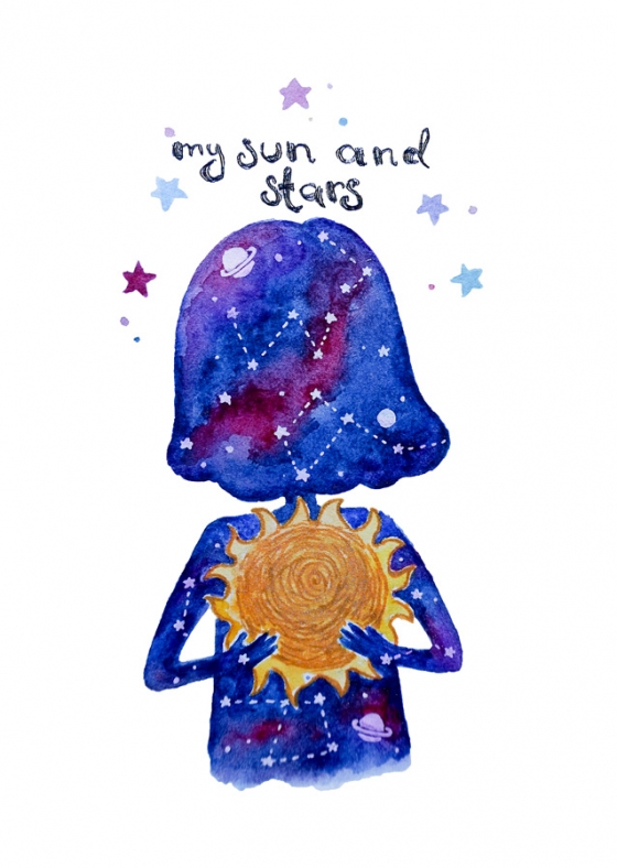 Открытка - My sun and stars №1192