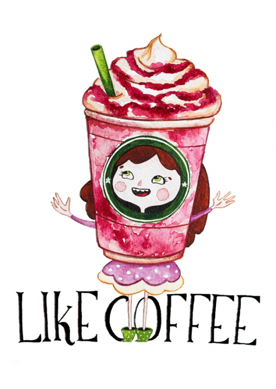 Открытка - Like coffee №1200