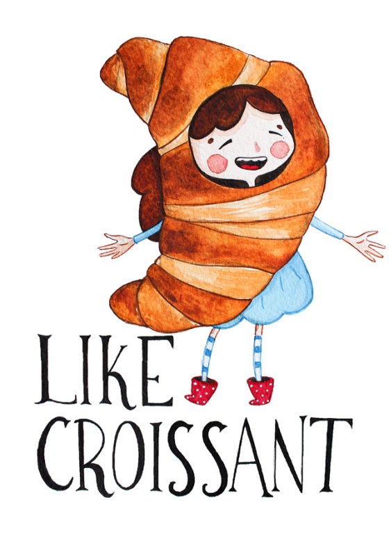 Открытка - Like croissant №1201