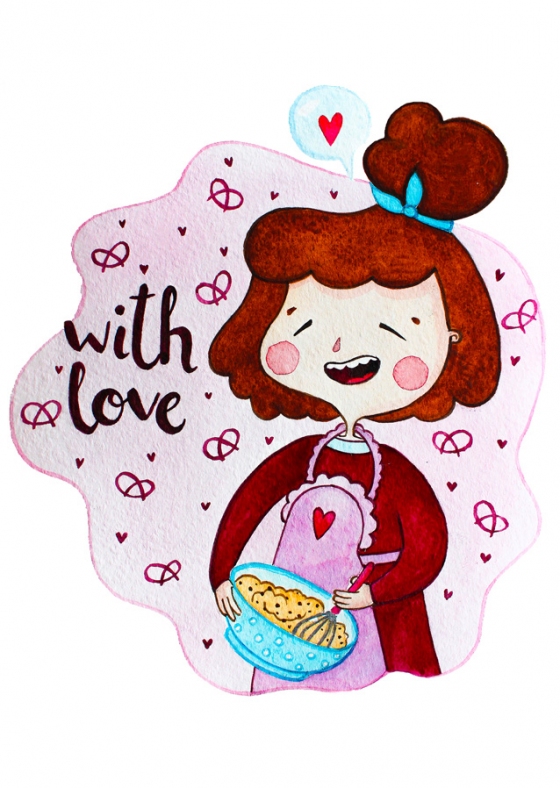 Открытка - Wite love №1206