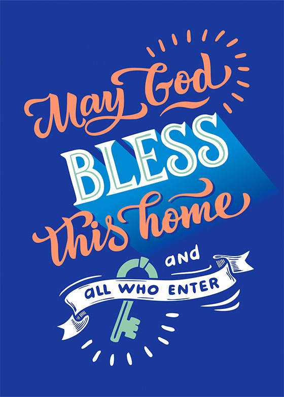 Открытка - May God bless this home and all who enter №2315
