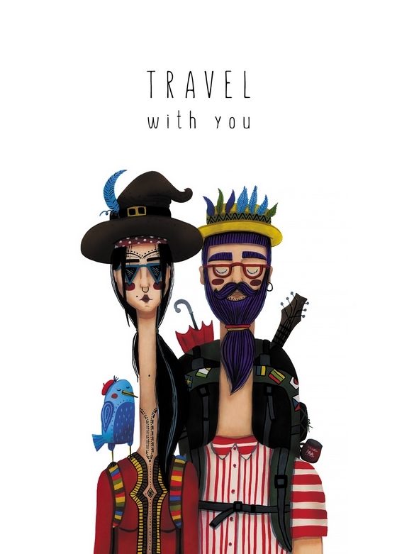 Открытка - Travel with you №2119