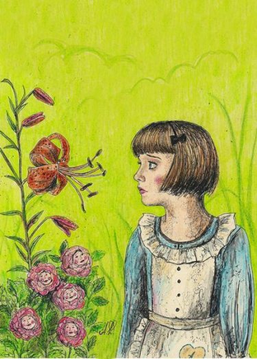 Открытка Cardsi - Алиса и говорящие цветы №3078