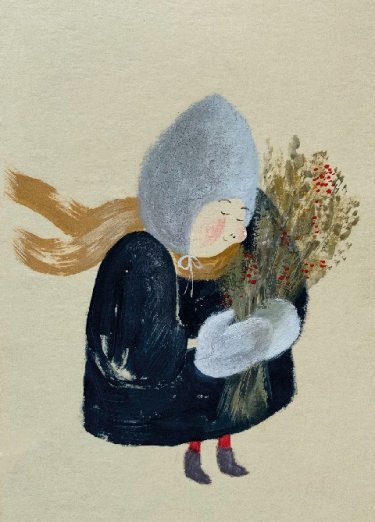 Открытка Cardsi - Girl with flowers №3183