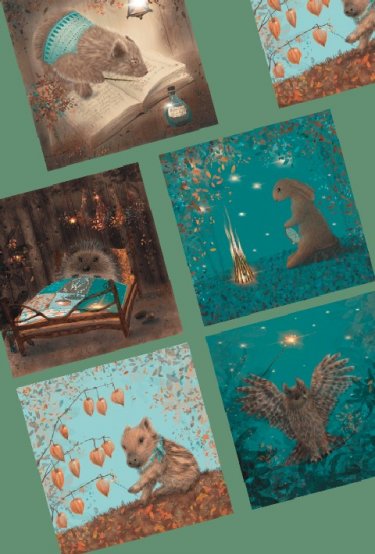 Набор открыток The magic forest 12 штук