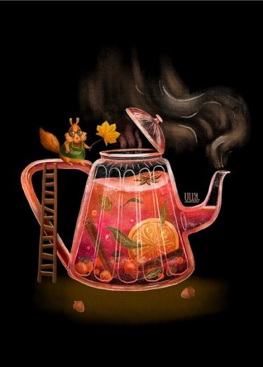 Открытка Cardsi - Ароматный ягодный чай №1910