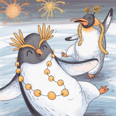 Открытка Cardsi - Два пингвина №3451