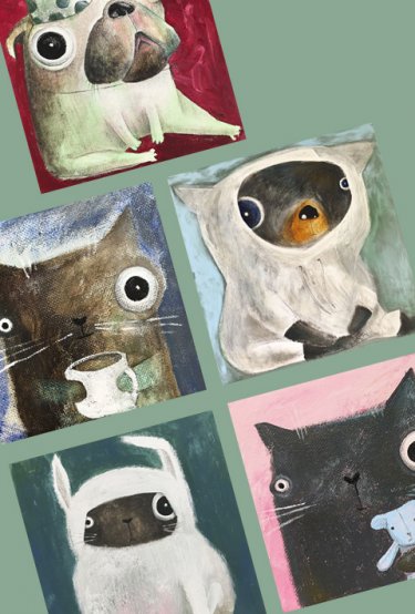 Набор открыток artketdesign Cats and dogs