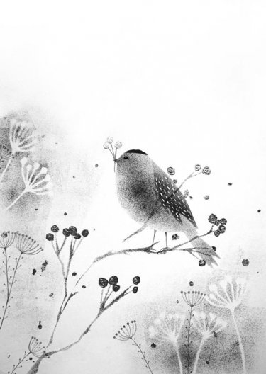 Открытка - Птицы зимой №4311