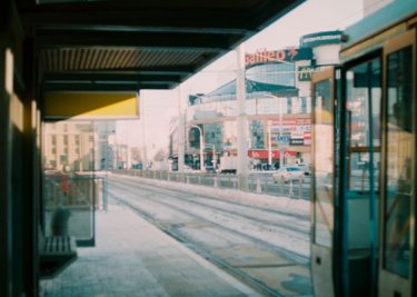 Открытка - Трамвайная остановка №4366