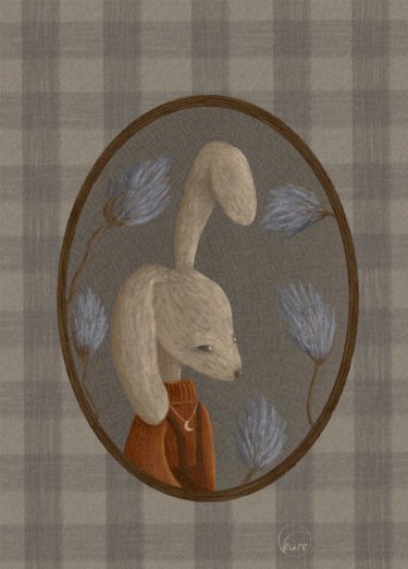 Открытка - Портрет лунного кролика №4468