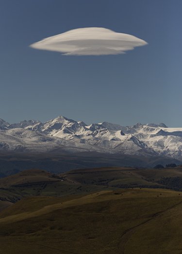 Открытка - Лентикулярное облако, Приэльбрусье №4749