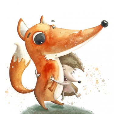 Открытка Cardsi - Fox and hedgehog №3255