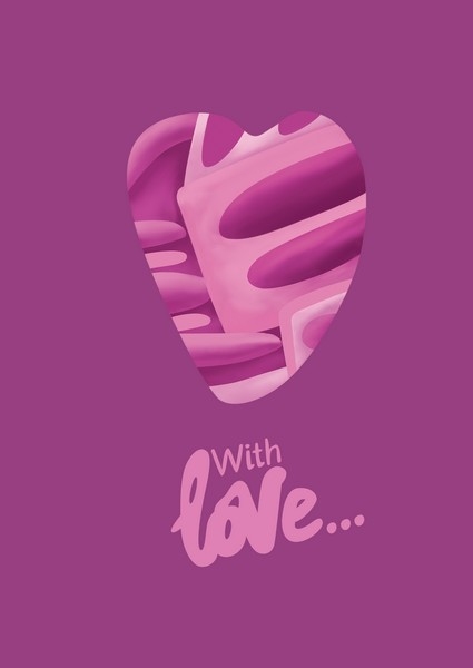 Открытка- With Love №2014