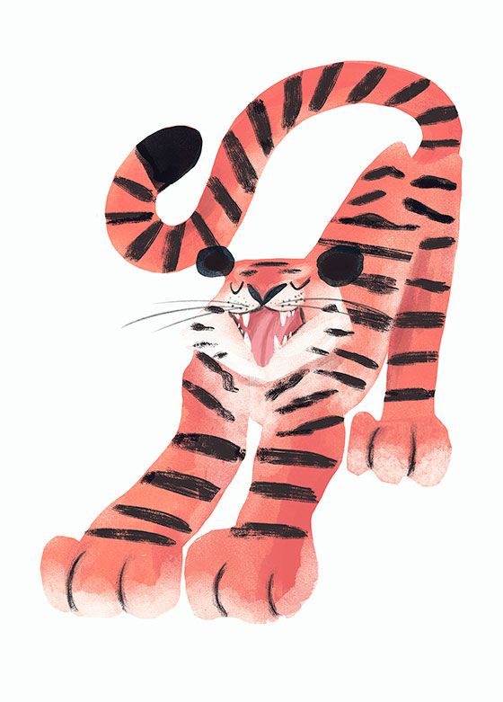 Открытка - Тигр №4136