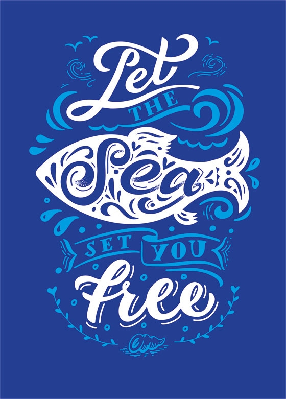 Открытка - Let the sea set you free №2312